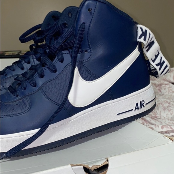 nike air force 1 high top navy blue